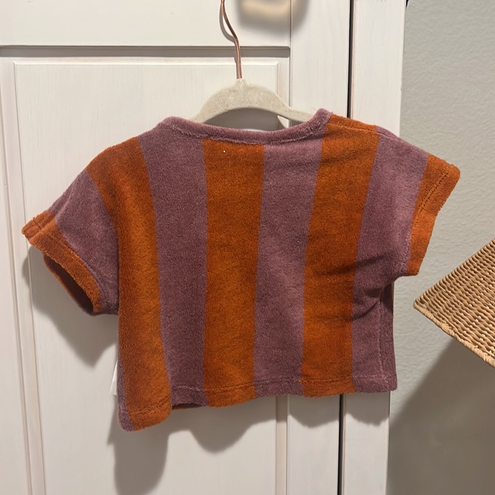 SPROET & SPROUT Organic Cotton Purple Striped T-Shirt Terry - Picture 6 of 6